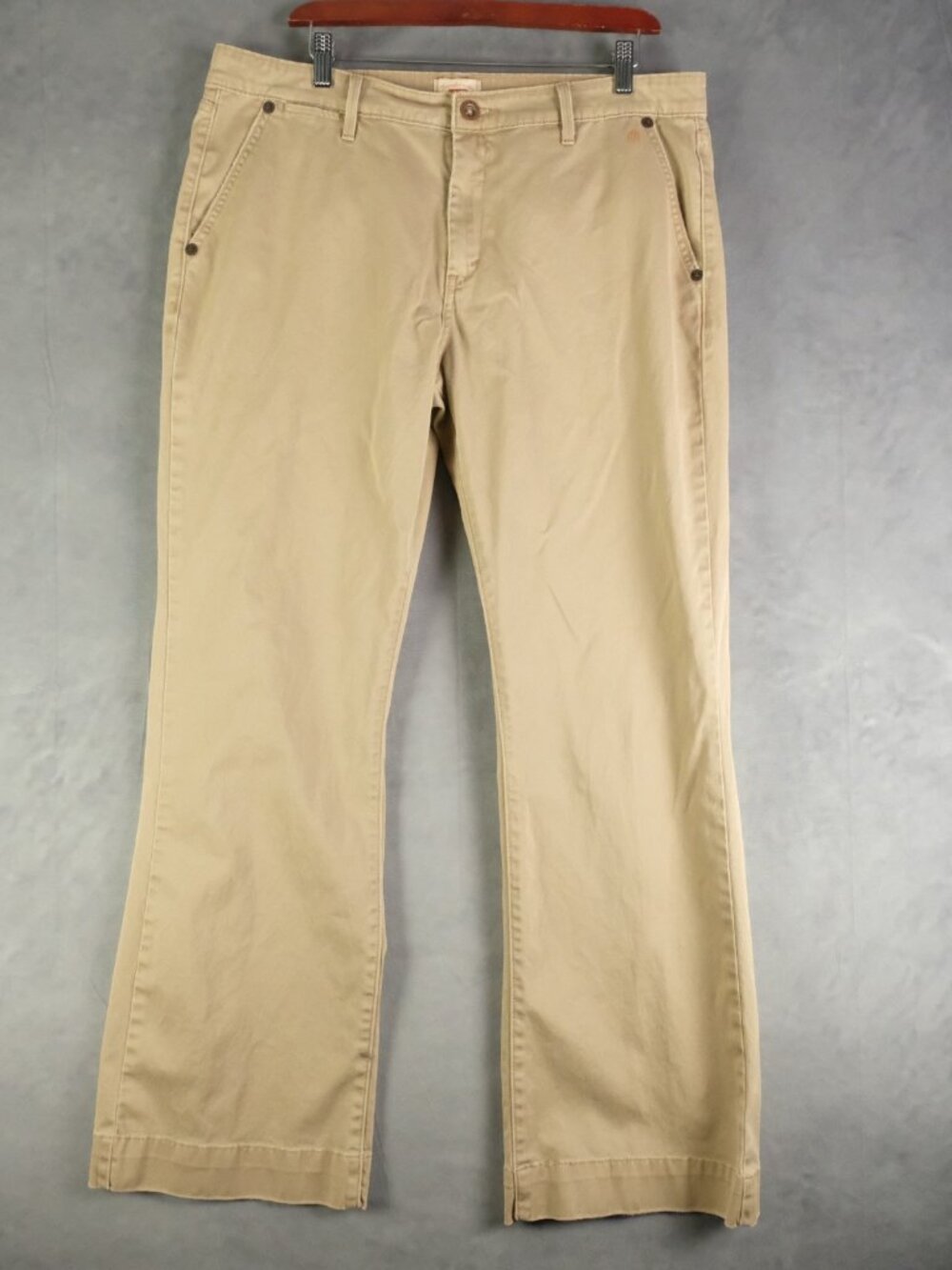 Vintage Levis Pants Womens 16 Beige Boot Cut Y2K Twill Chino Cotton